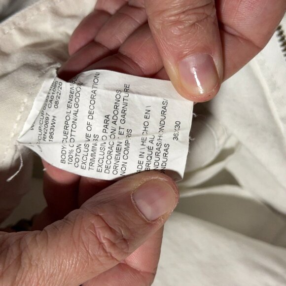 Dickies Mens Carpenter Work Pants Beige Heavily Distressed Paint-Splattered Size - Picture 2 of 12